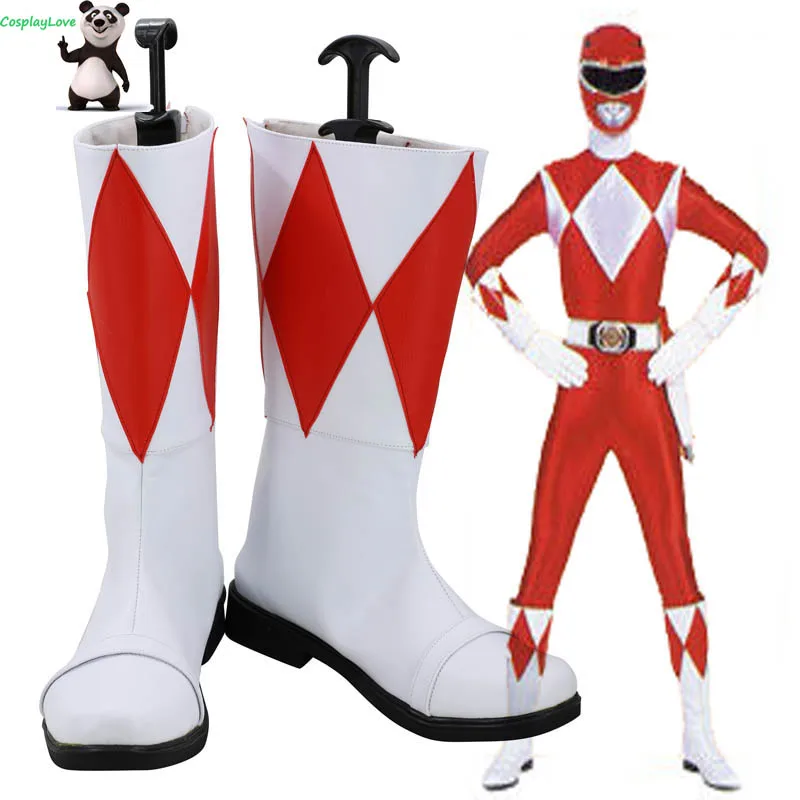 Cosplay Love Super Sentai косплей белые и красные KYORYUSENTAI ZYURANGER Geki обувь длинные сапоги на