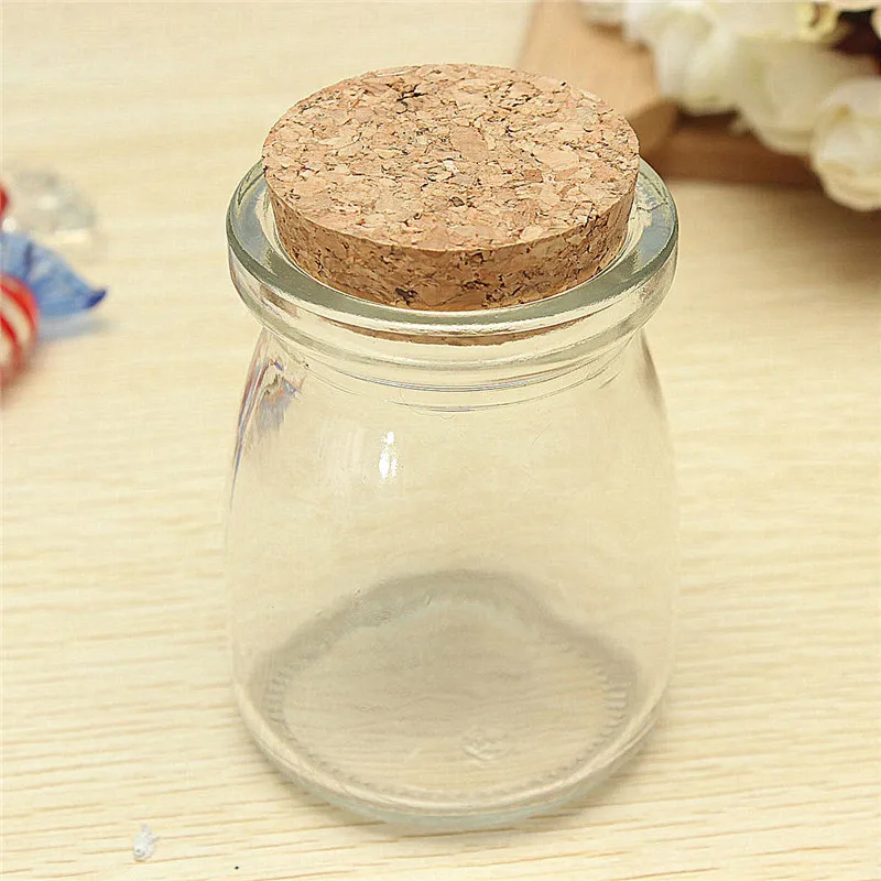 KiWarm Маленькая прозрачная стеклянная мини бутылка для банок 100 мл флакон желая с