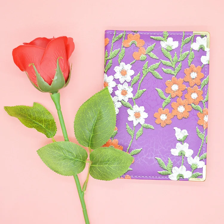 Обложка для паспорта с цветочным принтом и держателем карт|passport printing|printed card