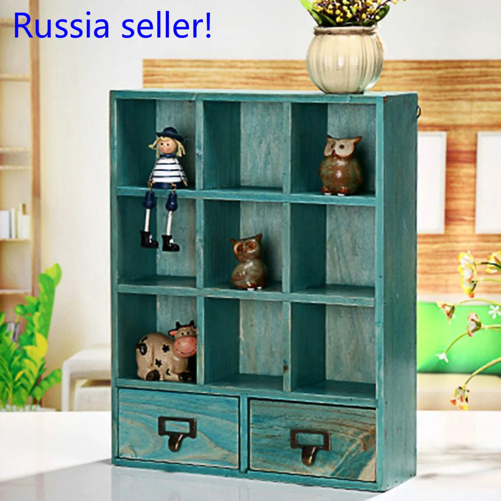 Деревянный Настольный ящик для хранения 11 сеток сделай сам косметический Чехол