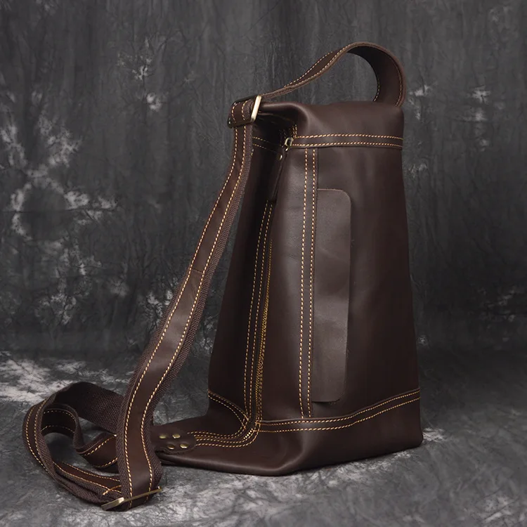 Мужская сумка мессенджер Crazy Horse из натуральной кожи повседневная нагрудная