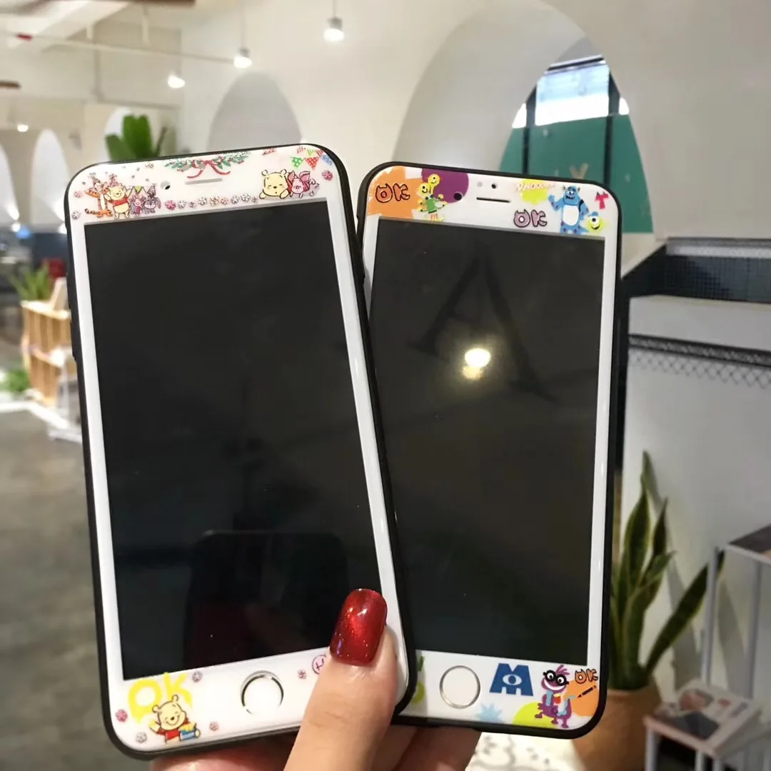 Японское аниме Anpanman Crayon Shinchan шаблон Закаленное стекло протектор экрана для iPhone 7 8 6 6s Plus