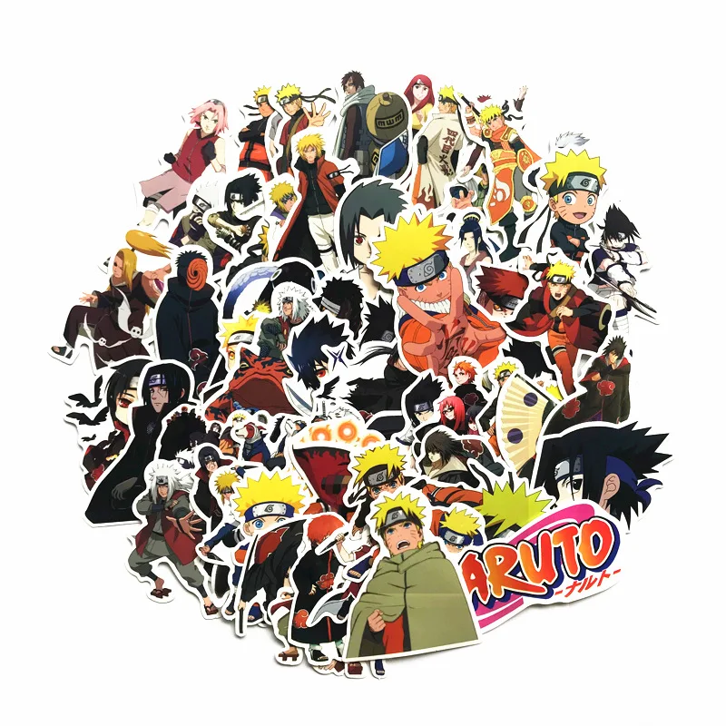 

2022 japan anime 63Pcs/lot sasuke Cartoon For Snowboard Laptop Luggage Fridge Car- Styling Vinyl Decal Stickers