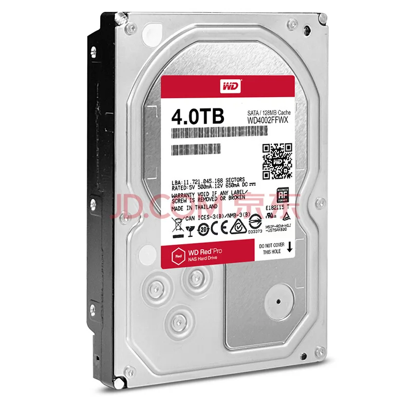 Диск Жесткий WD RED Pro 4 ТБ Сетевой накопитель 3 5 дюйма NAS красный диск 7200 об/мин 256 Мб
