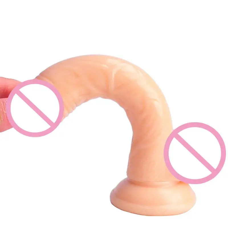 Фаллоимитатор с присоской Донг шариками поддельный пенис взрослый секс женский