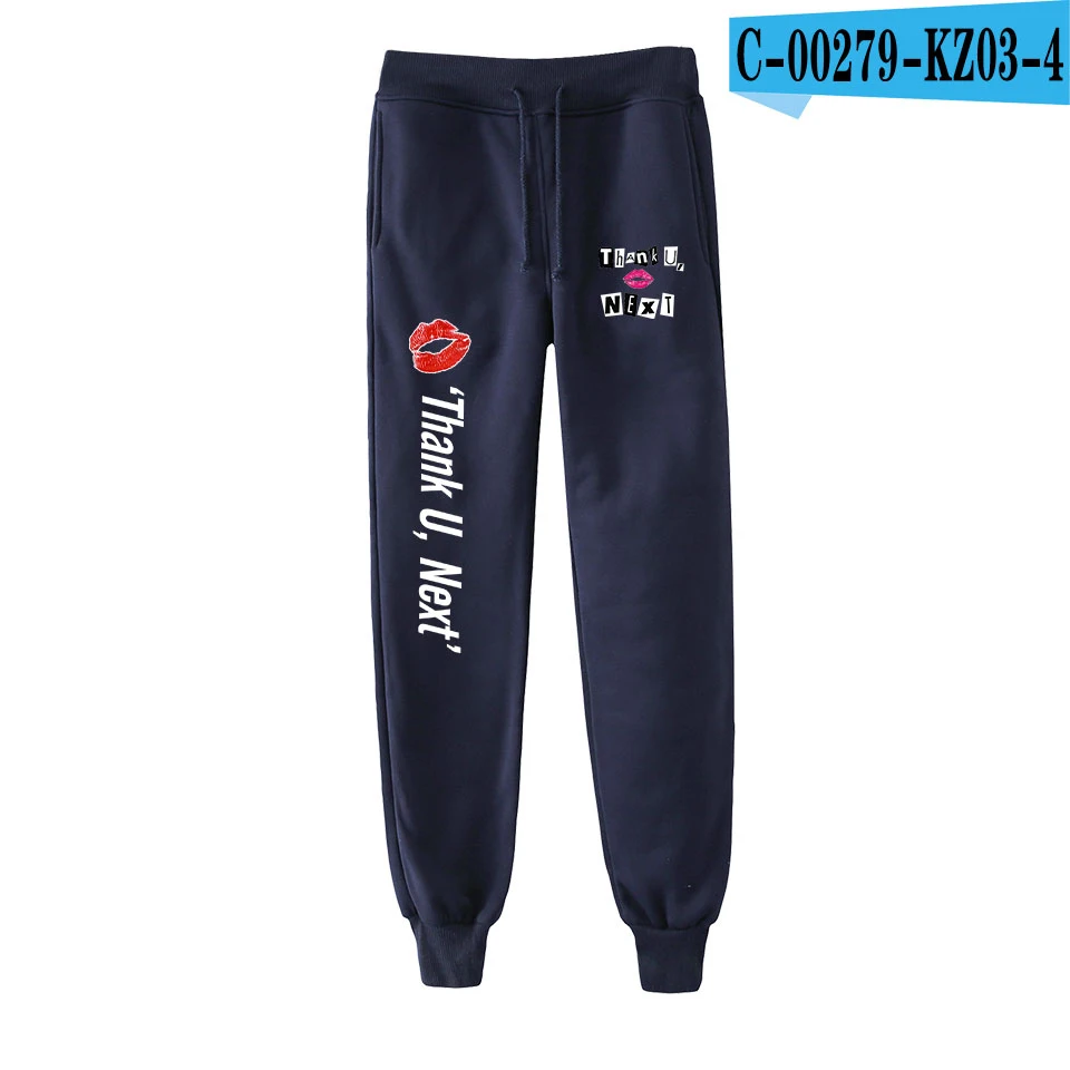 Ариана Гранде Модные Печатные Jogger Брюки женские/мужские повседневные уличные длинные брюки горячая Распродажа спортивные брюки - Цвет: navy blue