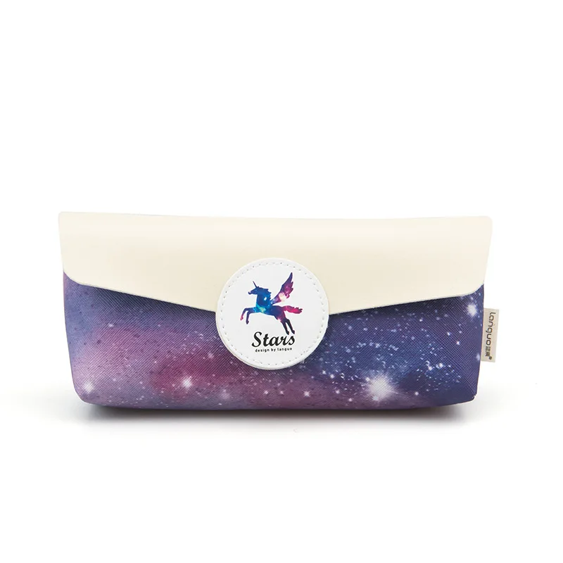 Fantastic Star Sky Galaxy Casvas школьный пенал с застежкой для хранения канцелярских