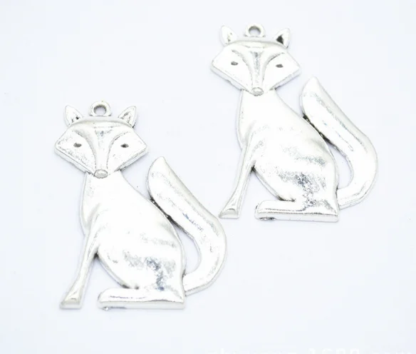 

35pcs Fine fox Charms 40*31MM 4.8g Pendant Antique silver gift craft alloy Jewelry earring bracelet necklace anklet Component