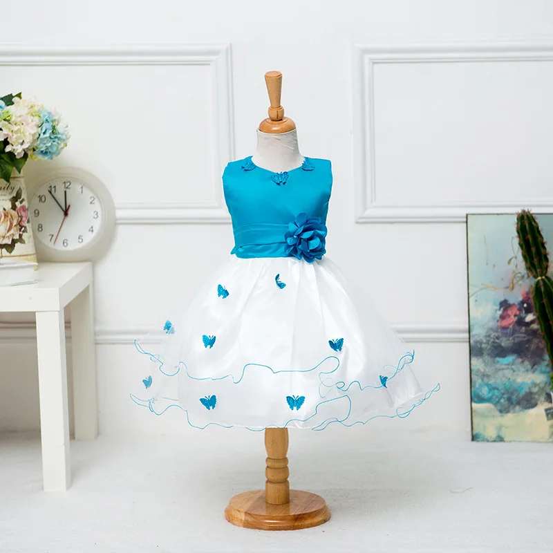 Детей платья Детские для Девочек бабочка лепестки платье принцессы оптовая