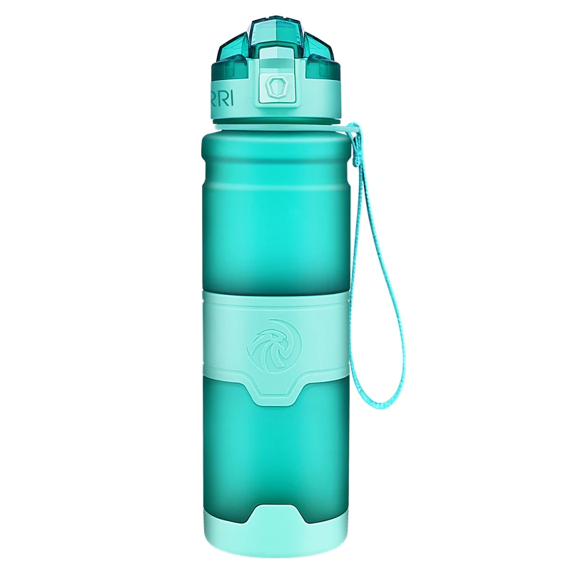sky blue ZORRI бутылка для воды, шейкер для протеина, портативная Спортивная бутылка для воды без бисфенола, пластиковая бутылка для спорта, кемпинга, туризма, тыквы - Цвет: sky blue