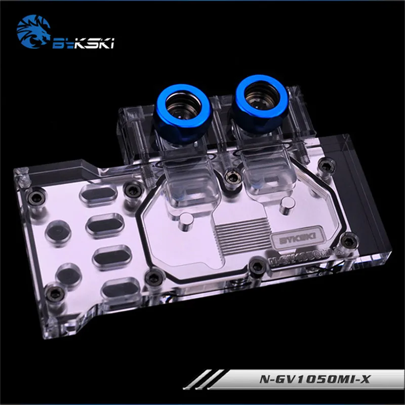 Водяной блок Bykski с полным покрытием графического процессора для Gigabyte GTX1050Ti OC
