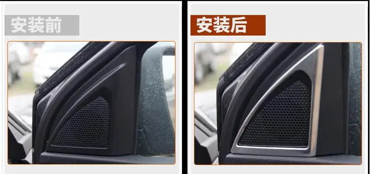 2pcs Steel Front Door Inner A Pillar Loud Speaker Cover Trim For Peugeot 3008 GT 5008 2017-2018 car accessories | Автомобили и