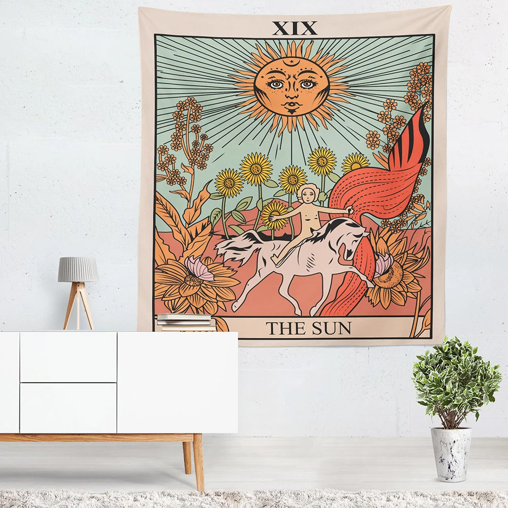 Bohemian Tapestry Home Dorm Decoration Gypsy Tarot Wall Cloth Drap de mur The Star Fabric Hang Tapices | Дом и сад
