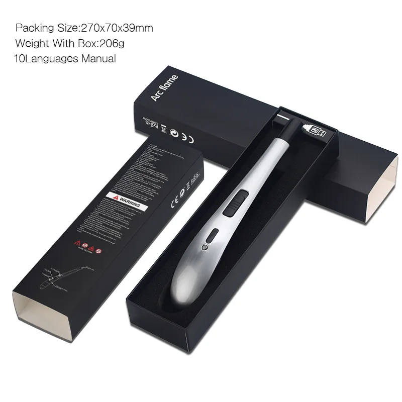 Новинка Usb плазменная дуговая Зажигалка для барбекю дисплей питания красочные