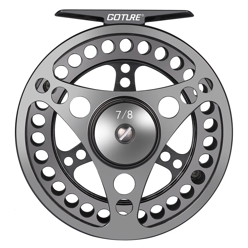 Goture Высокое Качество Fly Fishing Reel 3/4 5/6 7/8 Сменных 2 + 1BB 1: 1 Алюминиевого Сплава