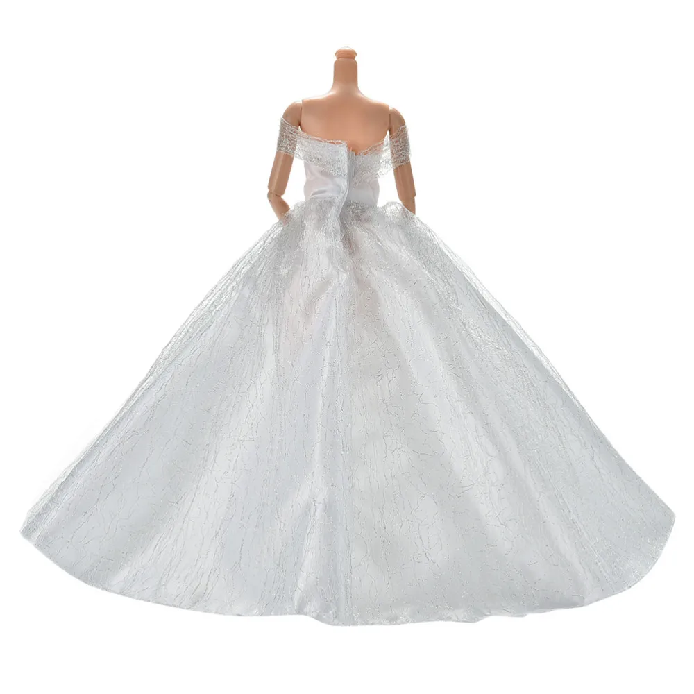 Hot Sale 7 Colors Available High Quality Handmake Wedding Princess Dress Elegant Clothing Gown For for Barbie Doll Dresses