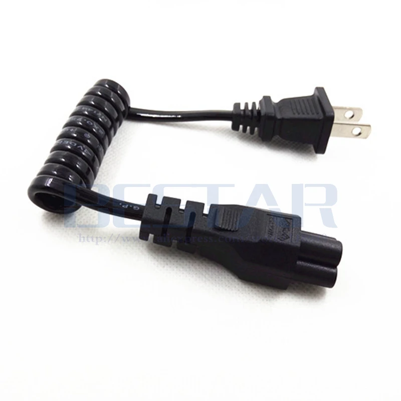 NEMA1 15P 2Pin штекер IEC 320 C5 Cloverleaf пружинный выдвижной кабель питания 10 30 см адаптер для