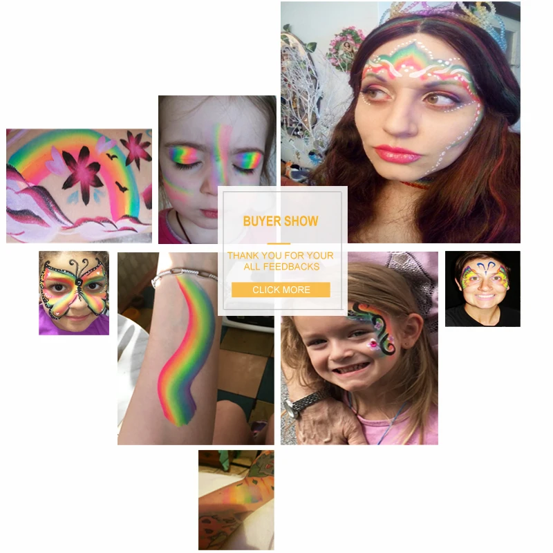 Профессиональная двухцветная краска для лица пигмент макияжа 50 г/шт.