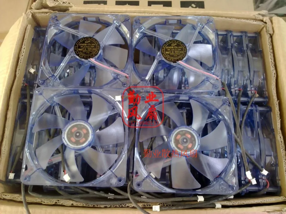 

New Yuet Lun 14025 14cm 12V D14SM-12 0.7A 140 * 140 * 25mm chassis fan power supply fan mute transparent