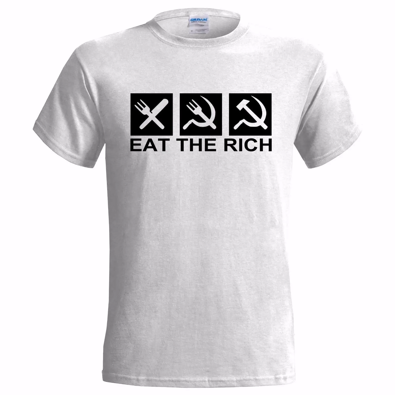 Футболка мужская с логотипом Eat The Rich рубашка принтом коммунистического