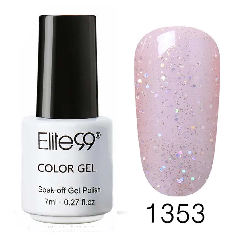 1353 Elite99 Гель-лак все для маникюра Vernis верхнее покрытие УФ светодиодный Гель-лак замачиваемый для ногтей художественный Гель-лак для ногтей Базовое покрытие цветной гель - Цвет: 1353