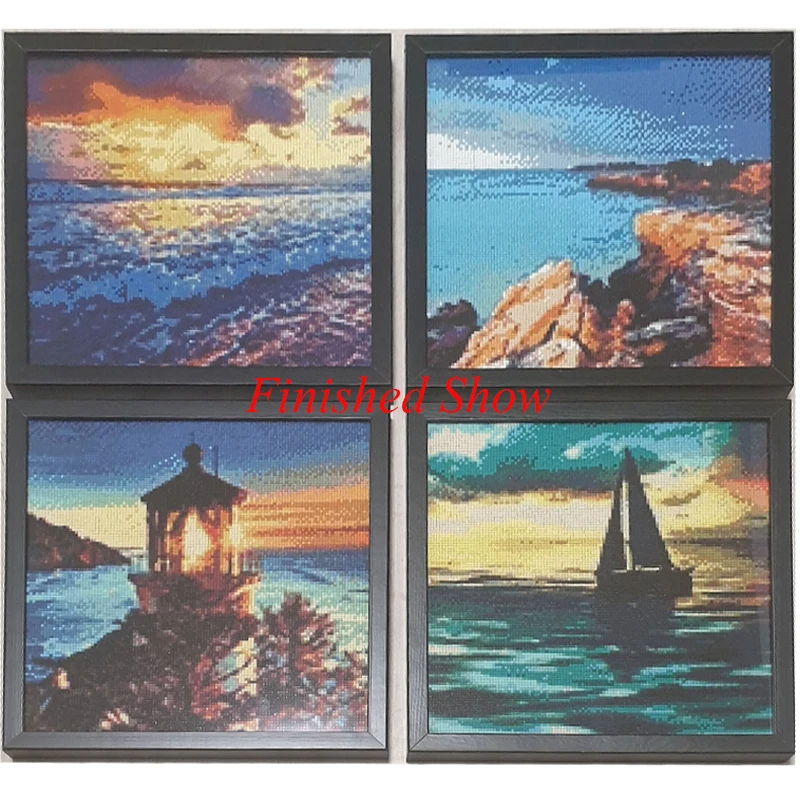 

5D DIY Diamond Painting Abstract Tree Sunset Wave Cross Stitch Full Square Diamond Embroidery Diamond Mosaic Home Decor FS5200