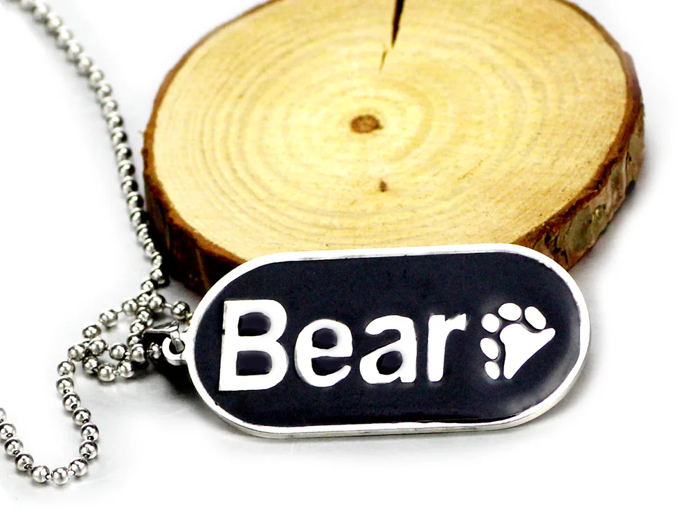 Ожерелье с овальным кулоном и медвежонком|necklace necklace|pendant necklacegay necklaces |