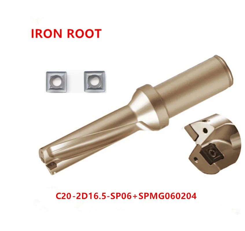 

New1P C25-2D16.5 SP06 U drill indexable drill + 2P SPMG060204-DG 6115 insert