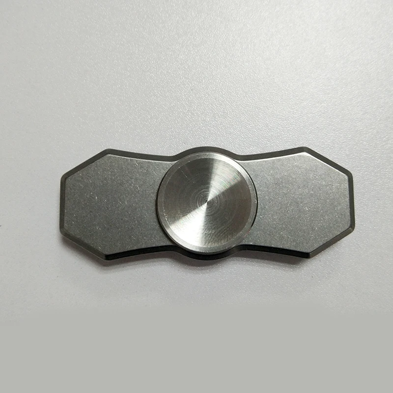 Стальной Спиннер для пальцев фиджет игрушки черный и серебристый цвет ручной EDC