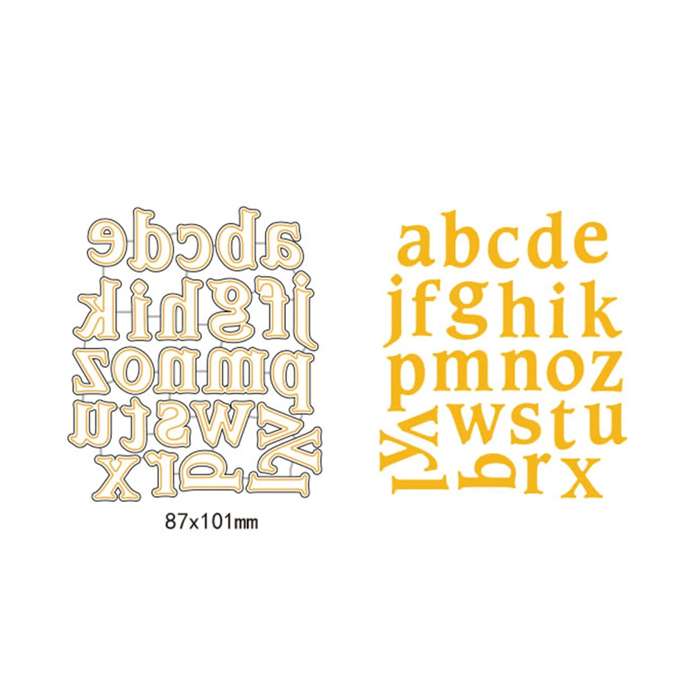 Новые высечки A-Z прописные буквы Алфавит Скрапбукинг металлические строчные