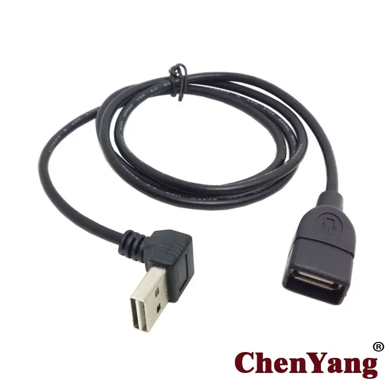 CYSM USB 2 0 Мужской и Женский удлинитель 100 см Реверсивный вверх вниз Угловой 90