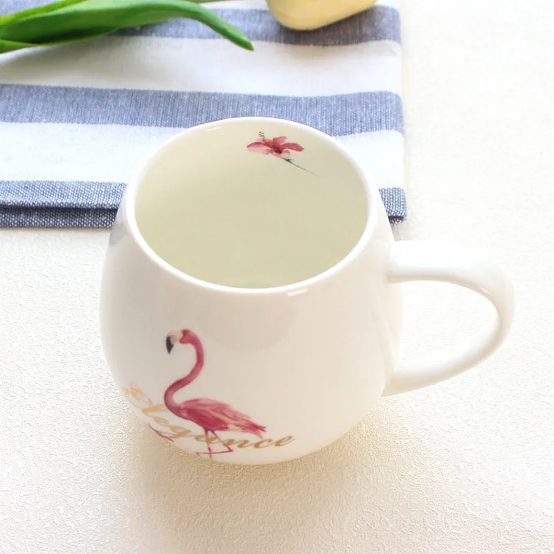 2018 INS горячий Фламинго милая розовая керамическая чашка молочный кофе на завтрак