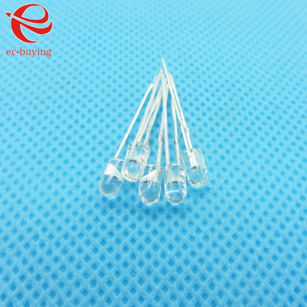 3 мм синий светодиодный круглый светоизлучающий диодный Прозрачный Ультра яркий