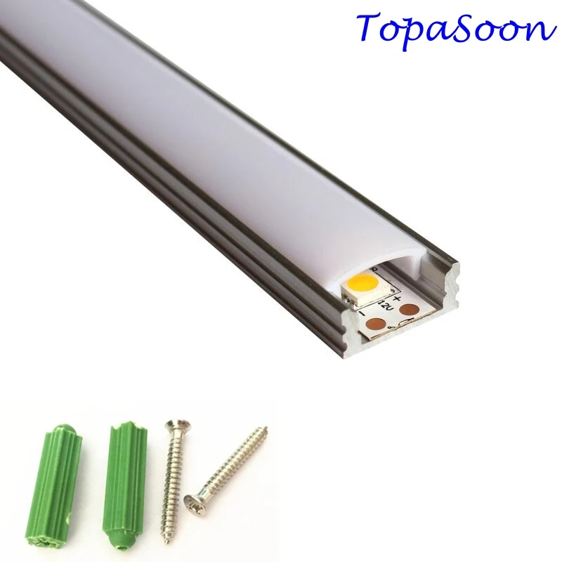 10PCS 1m length LED aluminum Profile free shipping led strip aluminum channel housing-Item No. LA-LP07 for 12mm width led strip