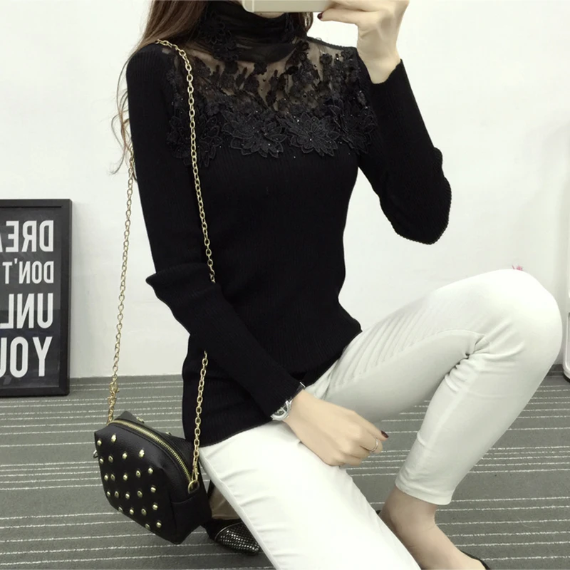 Эластичный вязаный свитер для женщин Коллекция 2021 года Сезон весна-осень