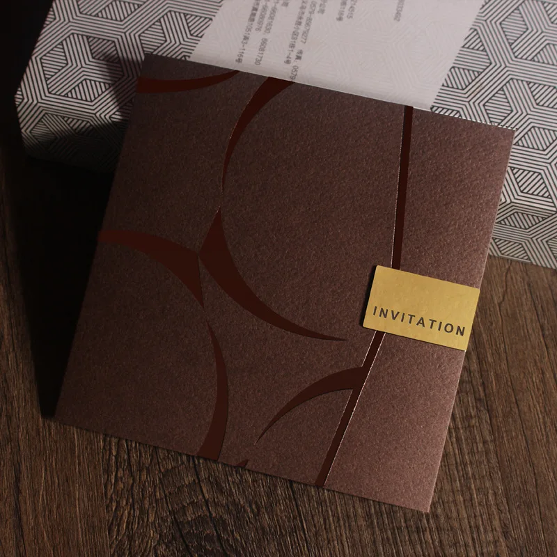 Свадебные приглашения Бордовый коричневый черный синий красный день рождения