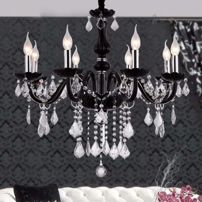Современная черная люстра освещение для кухни столовой отеля с лампой оттенки