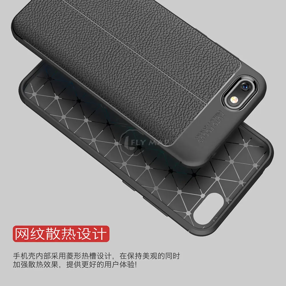 Soft Cover for Huawei Honor 7A A7 5.45'' DUA-LX2 DUA-L22 Litchi Leather Grained Silicon Phone Case 7S S7 DUA LX2 L22 |