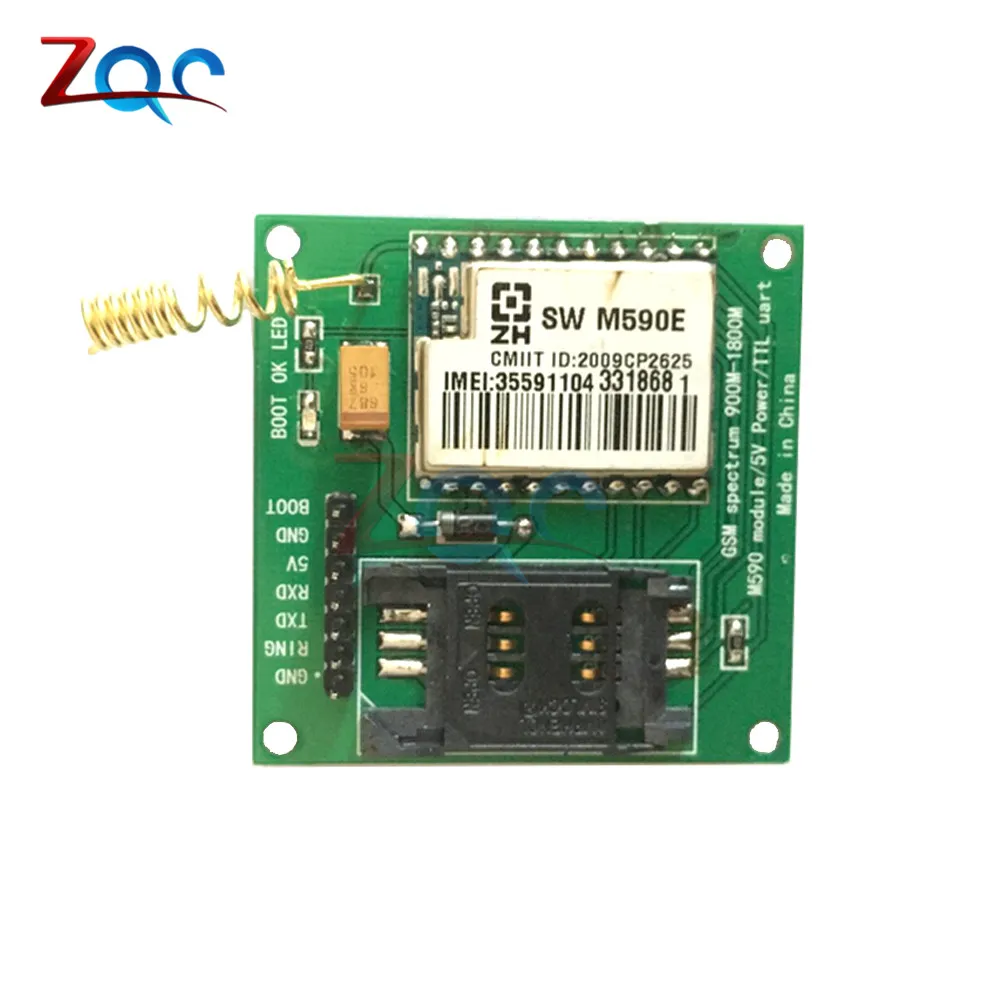 M590E GSM/GPRS модуль 900 м-1800 м sms-сообщение "сделай сам" M590 Стандартный в инструкции комплект Процессор MCU Тесты 5V 50 мм* 50 мм