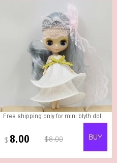 10 см DIY завод blyth мини кукла длинные волосы