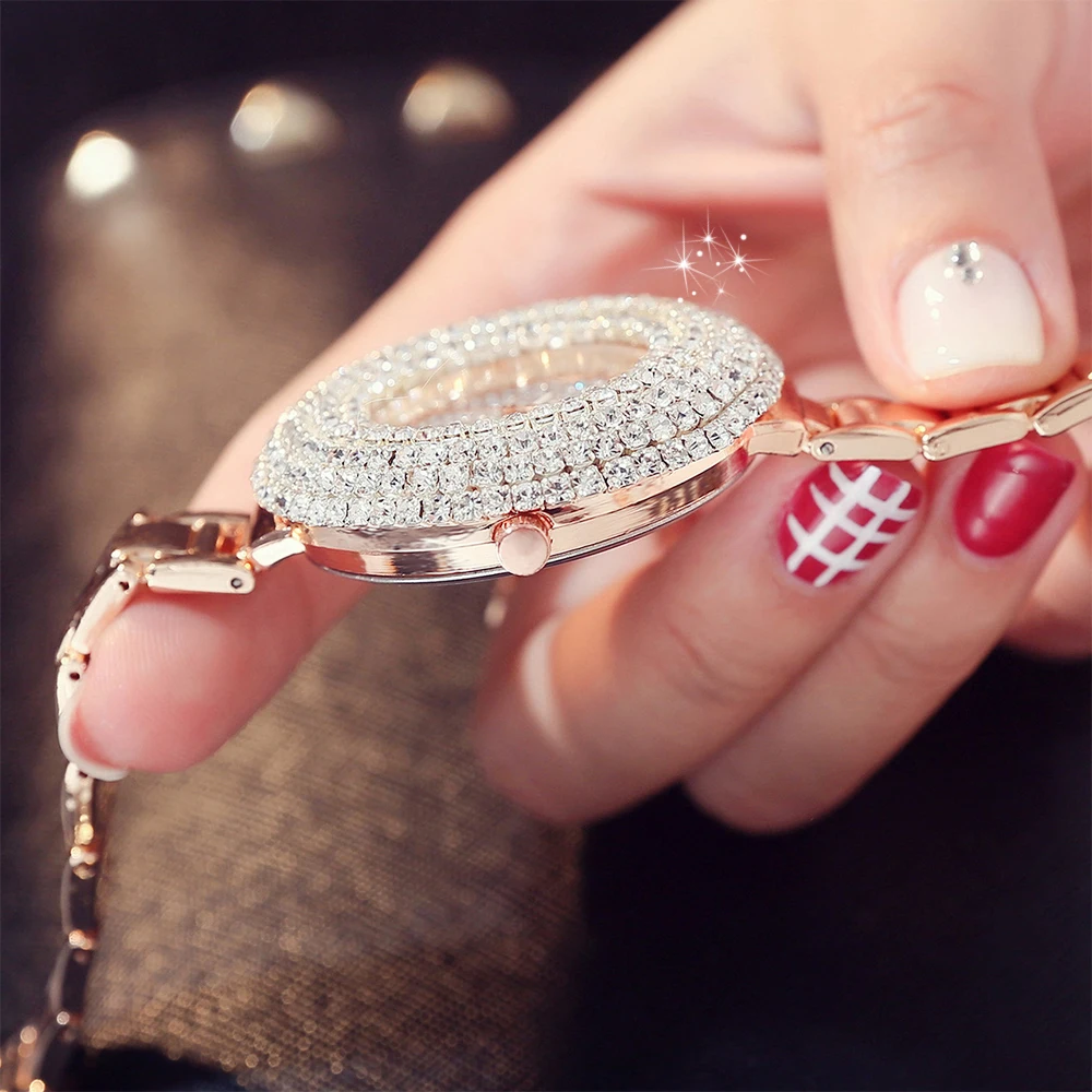 Часы женские из нержавеющей стали розового золота|Женские наручные часы| |