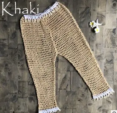 Вязаный крючком бикини Топ+ Чехлы для брюк пуш-ап купальник сетчатый купальник женский купальный костюм летний - Цвет: top