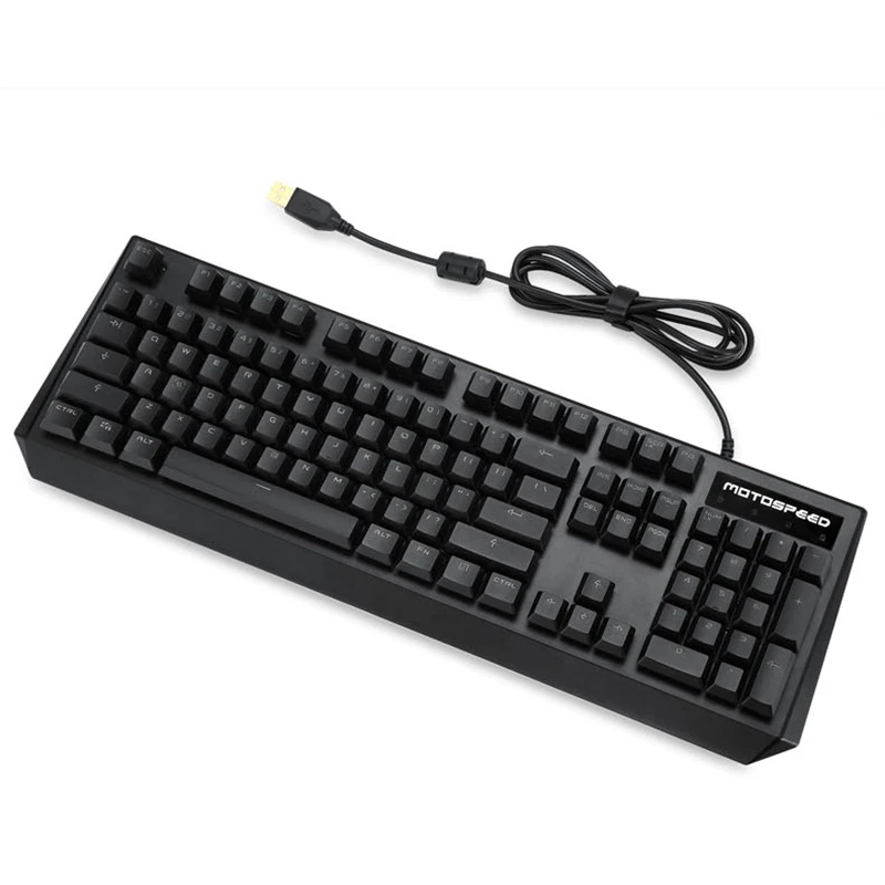 Motospeed K95 USB настоящая механическая проводная клавиатура с 104 клавишами, синий переключатель, игровой светодиодный Одноцветный с подсветкой для настольного компьютера