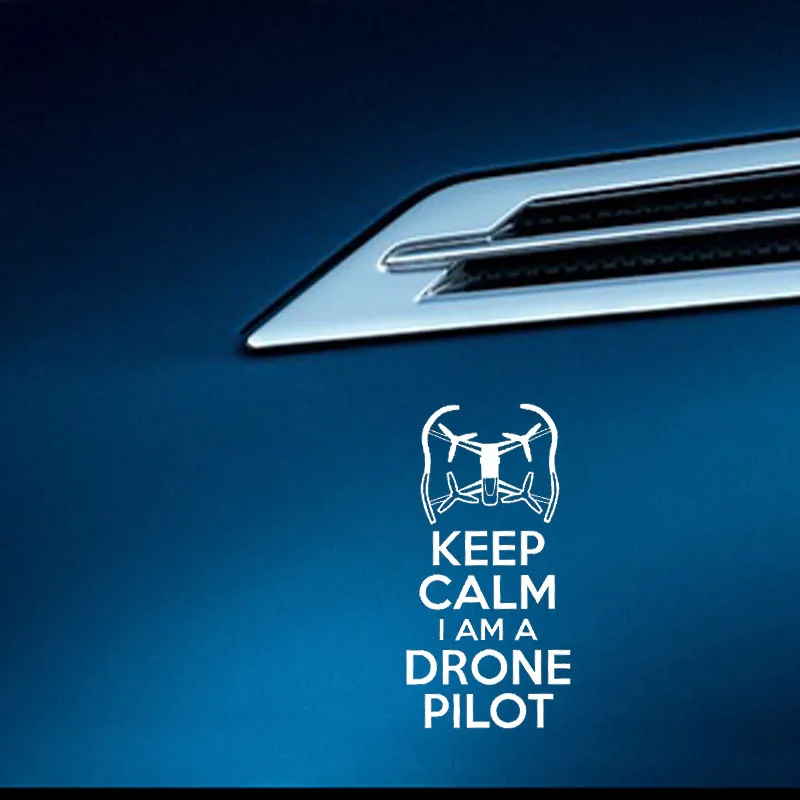 YJZT 16 см * 8 2 Виниловая наклейка для дрона автомобильная KEEP CALM I AM A Drone PILOT