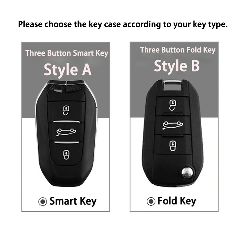 Carbon Fiber Car key case cover Fob for Citroen C4L CACTUS C5 C3 C6 C8 Peugeot 3008 308 RCZ 508 408 2008 Smart | Автомобили и