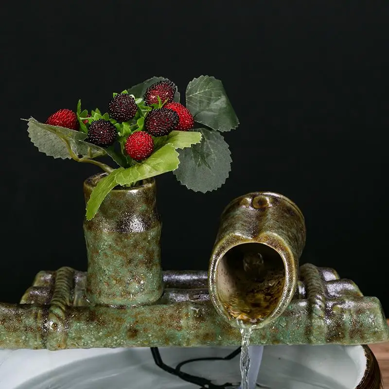 

Feng Shui Water Fountain Figurine Indoor Water Fountains Desktop Ceramics Fountain Interieur Office Home Decoration Accessories