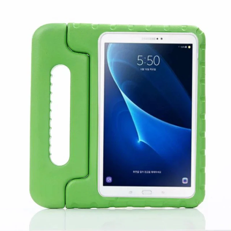Противоударный детский чехол из пены EVA для samsung Galaxy Tab A A6 10,1 T580 T585 T580N чехол Funda Подставка для планшета - Цвет: green