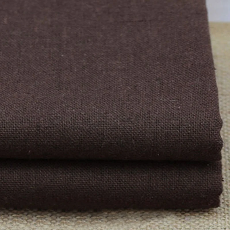 

100cm*140cm natural linen material bags table cloth zakka linen fabric plain dyed coffee cotton linen material