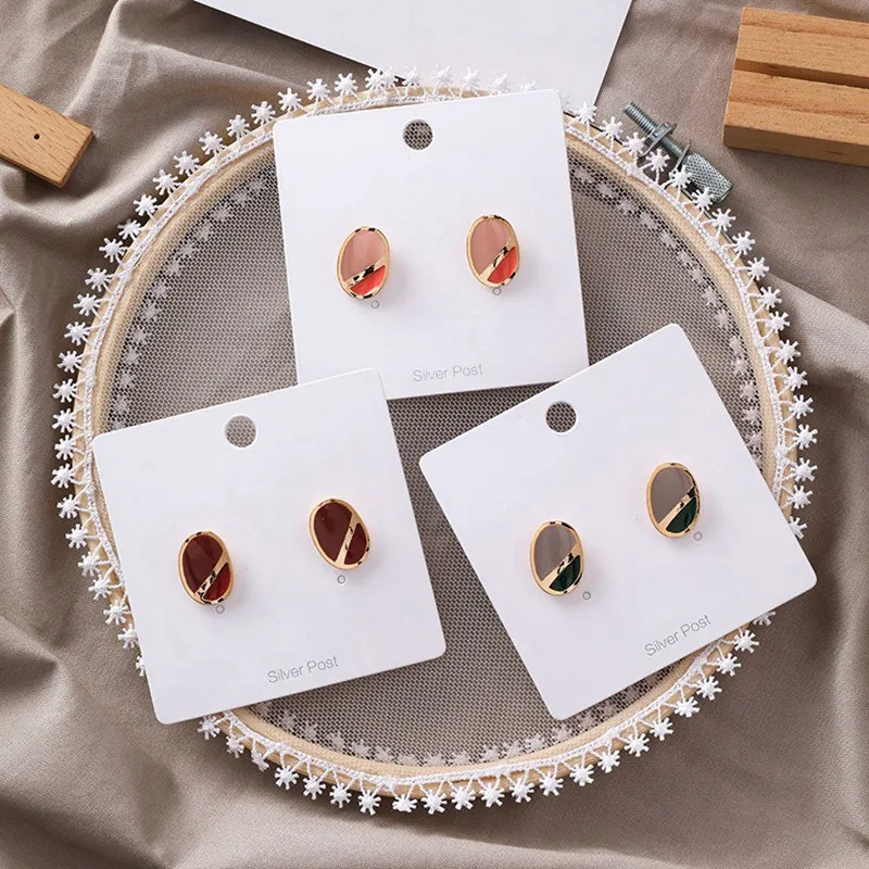 2019 НОВЫЕ геометрические серьги гвоздики с треугольниками для женщин контрастные