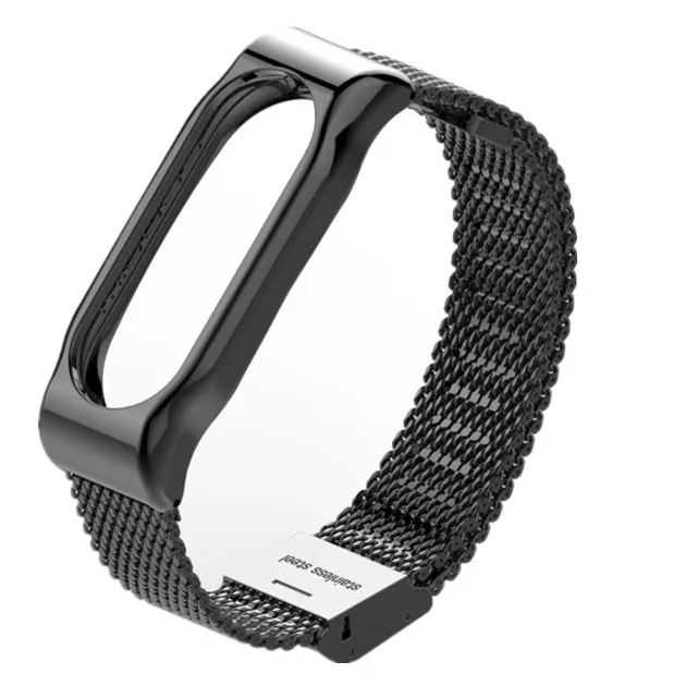 Black Браслет mi jobs mi Band 3 ремешок для Xiaomi mi ремешок 3 ремешок mi Band 3 умный ремешок mi Band 3 браслет из черного металла - Цвет: Black